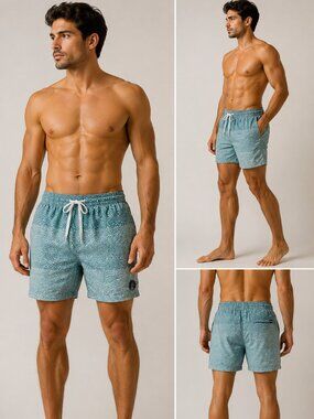 Chubbies Men's Blue Ombre Tropical 5.5" Swim Trunks - Size Large